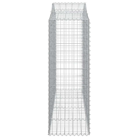 Gabionkurver buede 12 stk 200x50x140/160 cm galvanisert jern