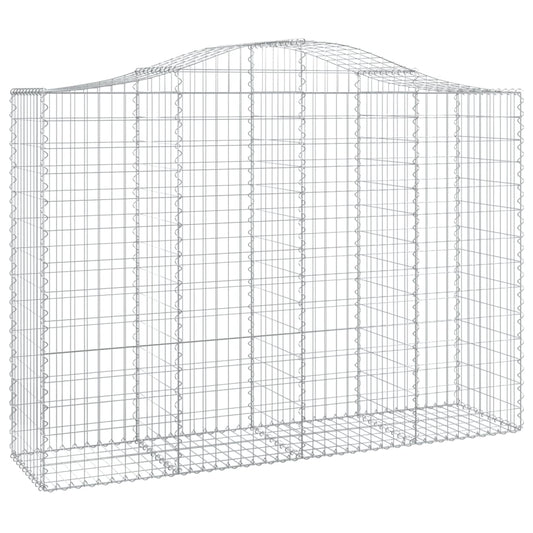 Gabionkurver buede 14 stk 200x50x140/160 cm galvanisert jern