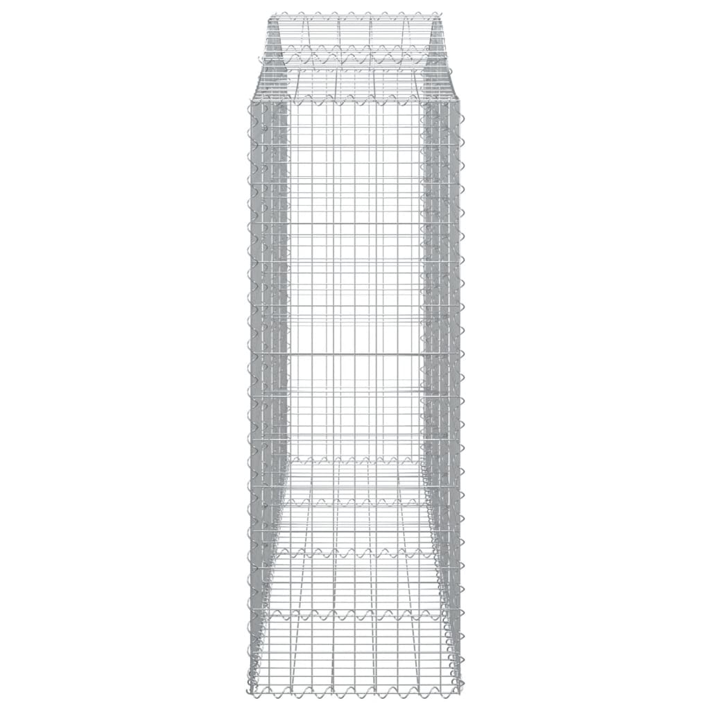 Gabionkurver buede 14 stk 200x50x140/160 cm galvanisert jern