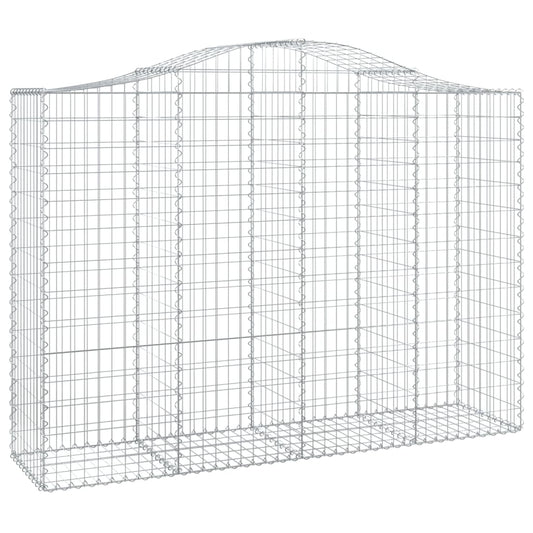 Gabionkurver buede 15 stk 200x50x140/160 cm galvanisert jern