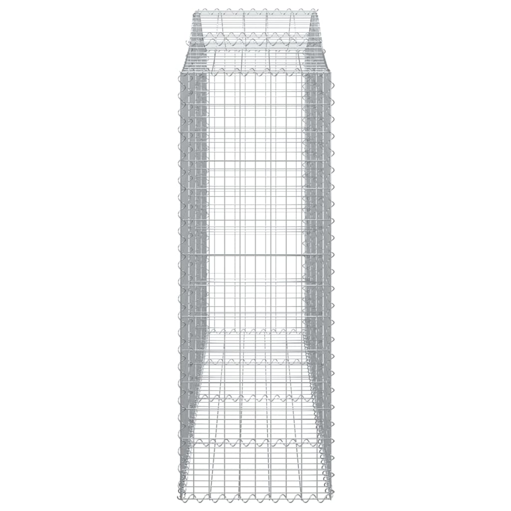 Gabionkurver buede 18 stk 200x50x140/160 cm galvanisert jern