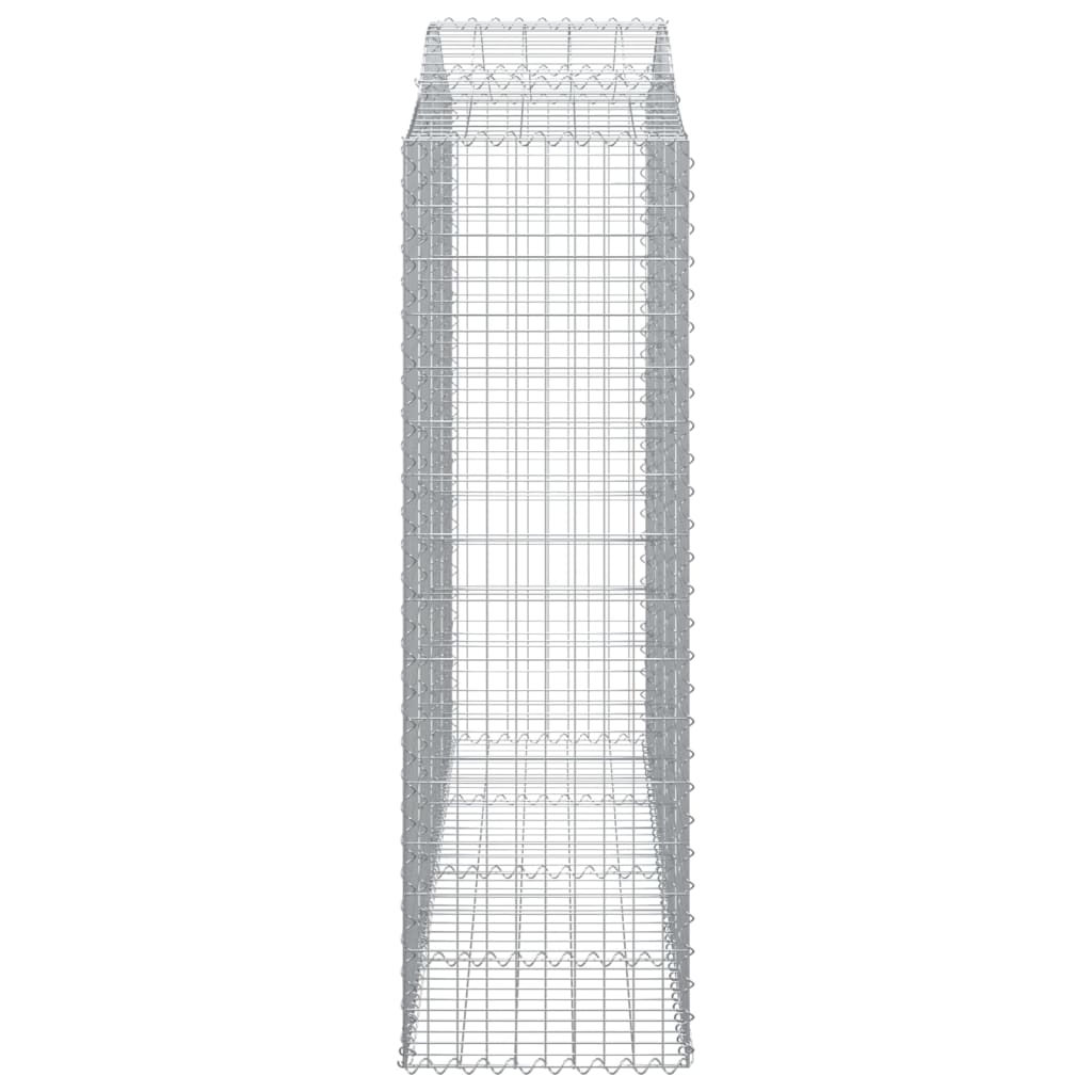 Gabionkurver buede 5 stk 200x50x160/180 cm galvanisert jern