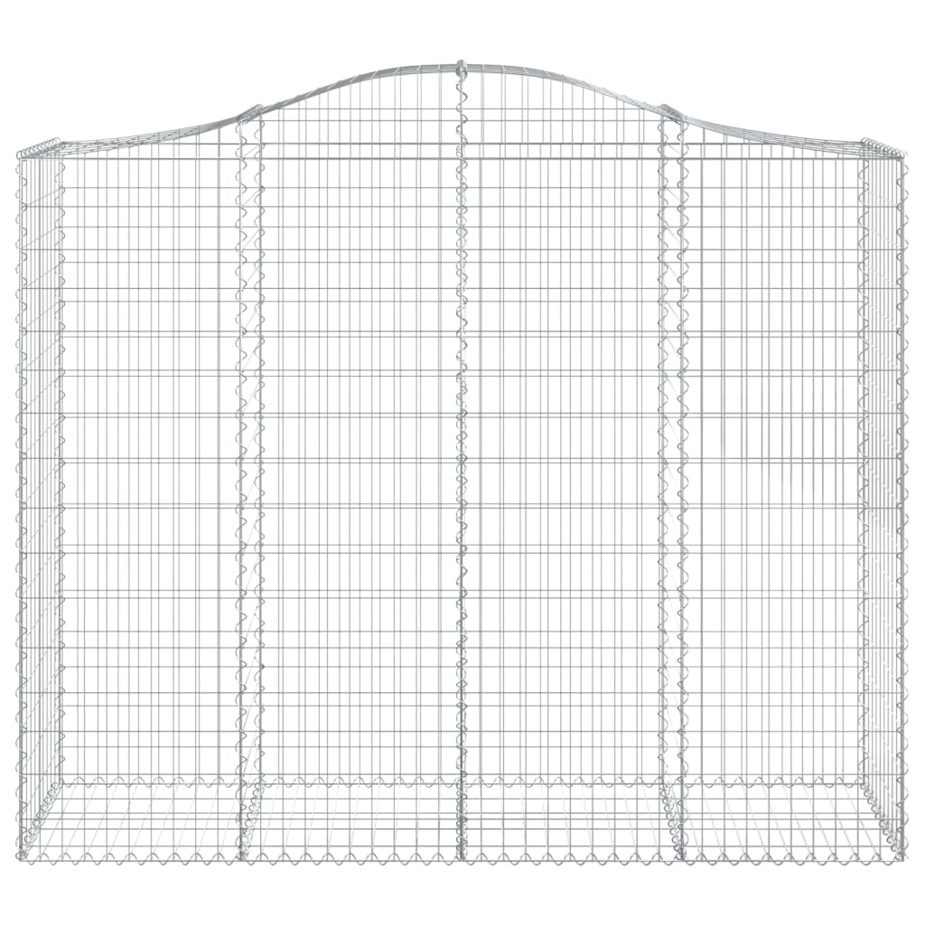 Gabionkurver buede 6 stk 200x50x160/180 cm galvanisert jern