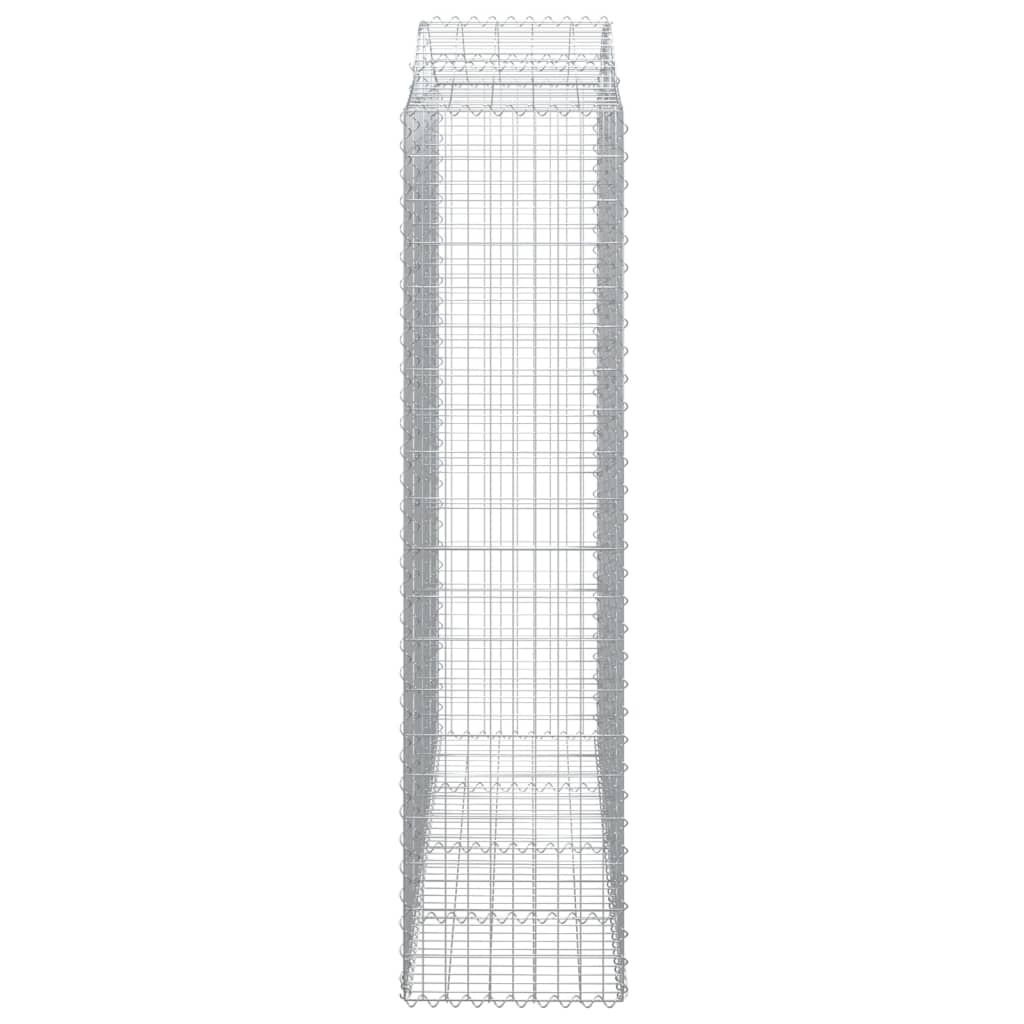 Gabionkurver buede 4 stk 200x50x200/220 cm galvanisert jern