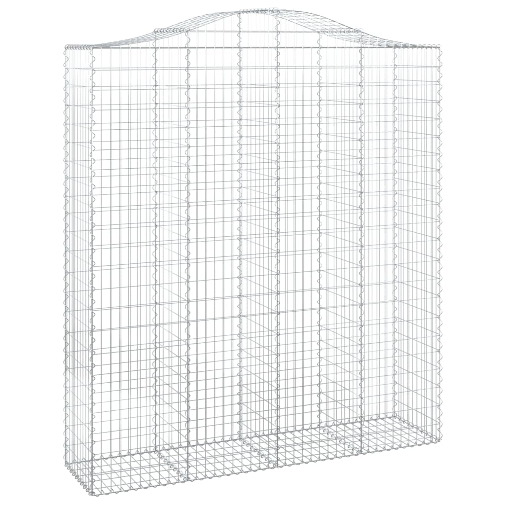 Gabionkurver buede 3 stk 200x50x220/240 cm galvanisert jern