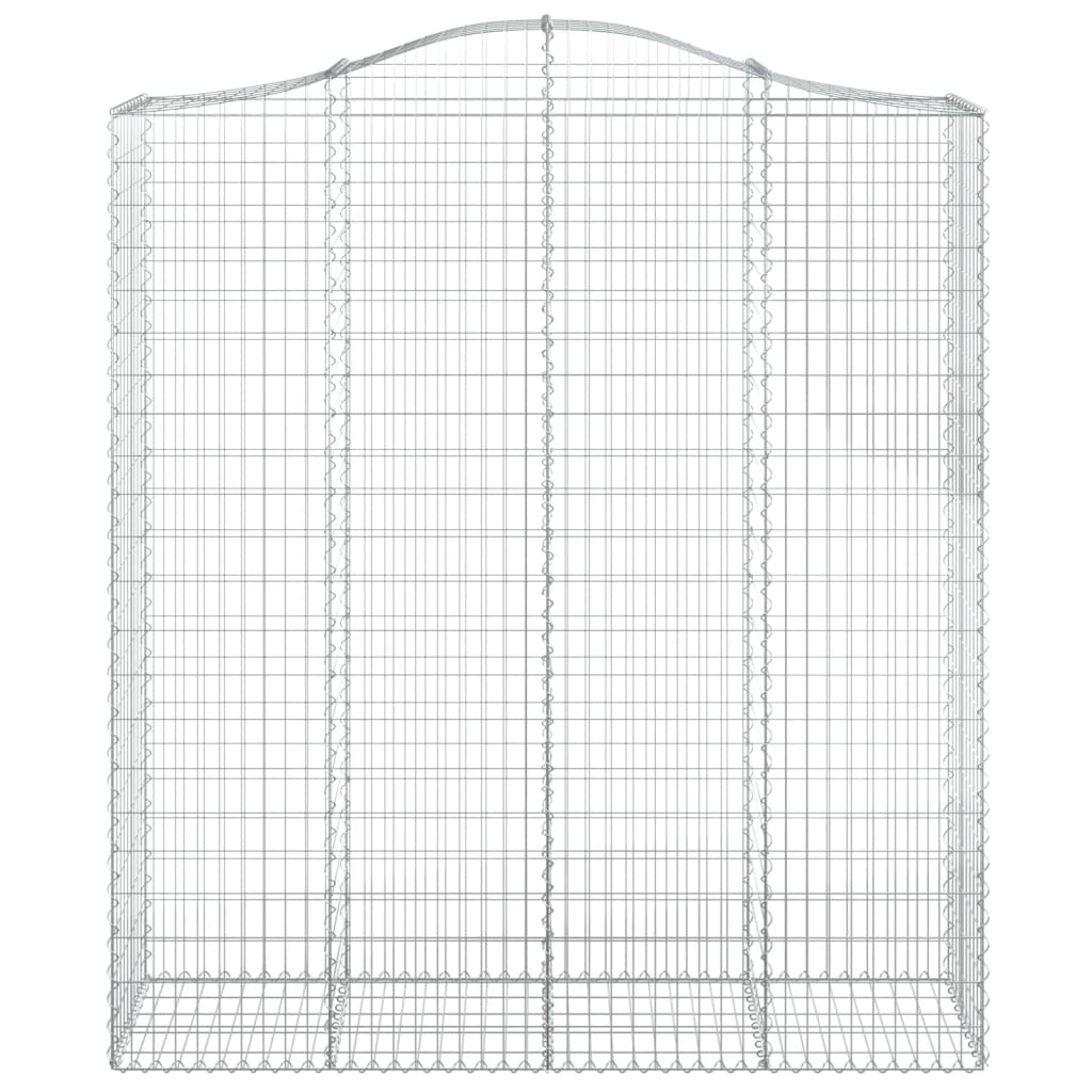 Gabionkurver buede 4 stk 200x50x220/240 cm galvanisert jern