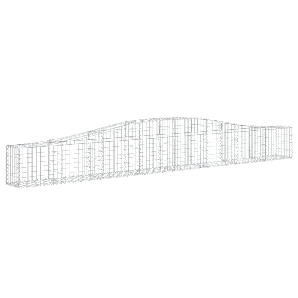 Gabionkurver buede 2 stk 400x30x40/60 cm galvanisert jern