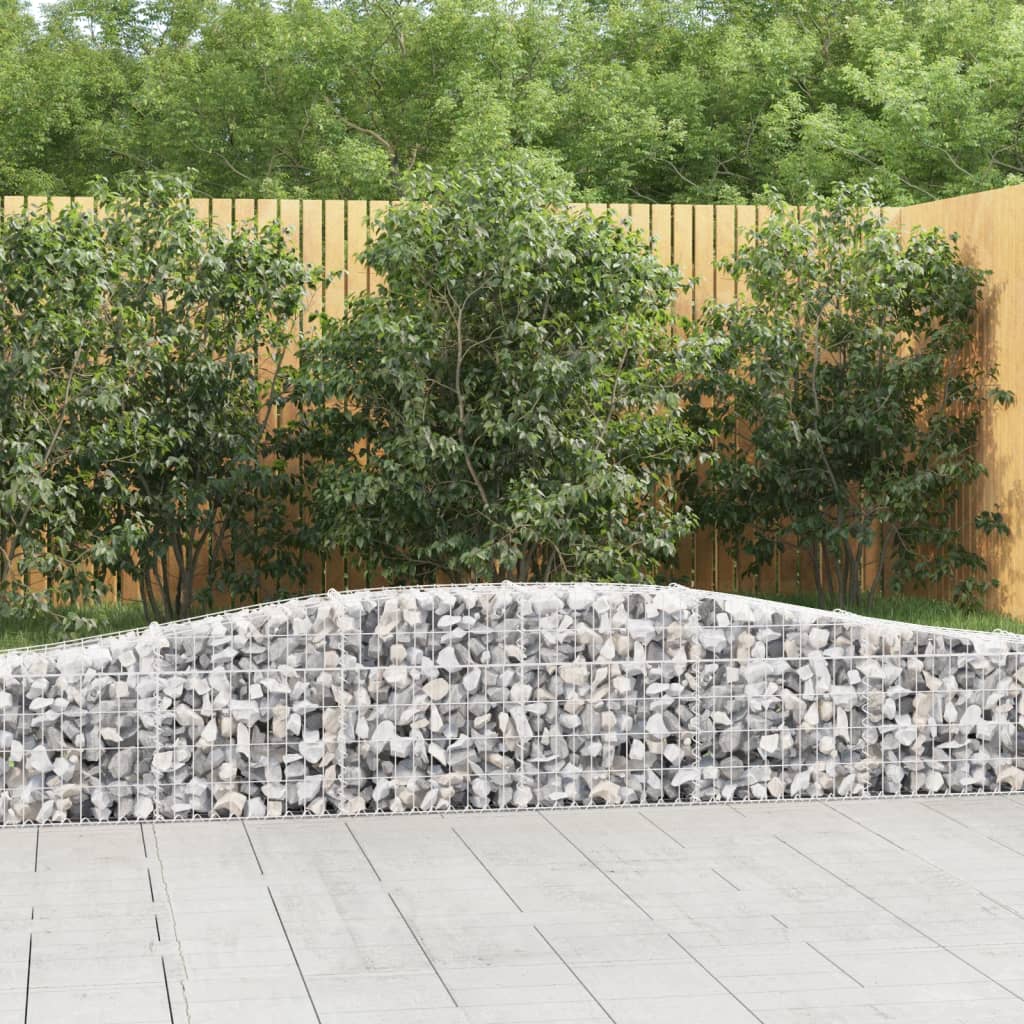 Gabionkurver buede 2 stk 400x30x40/60 cm galvanisert jern