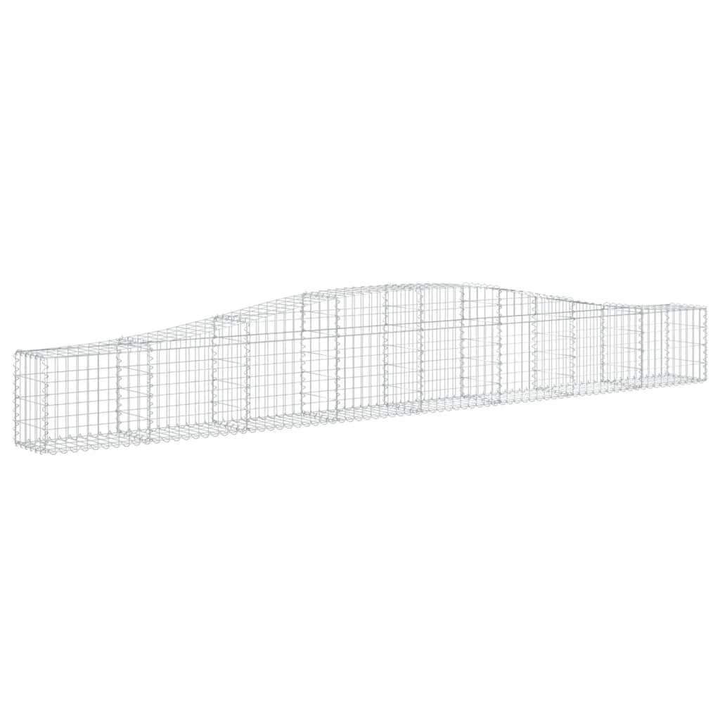 Gabionkurver buede 3 stk 400x30x40/60 cm galvanisert jern