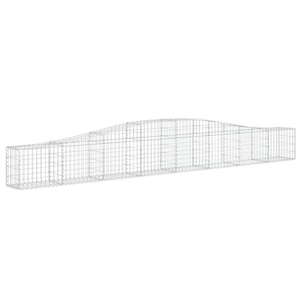 Gabionkurver buede 4 stk 400x30x40/60 cm galvanisert jern