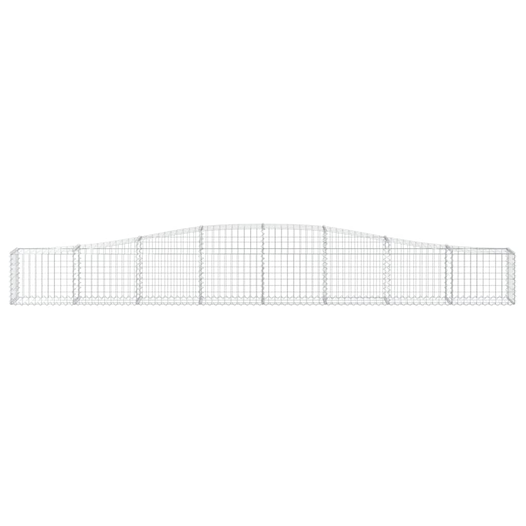 Gabionkurver buede 15 stk 400x30x40/60 cm galvanisert jern