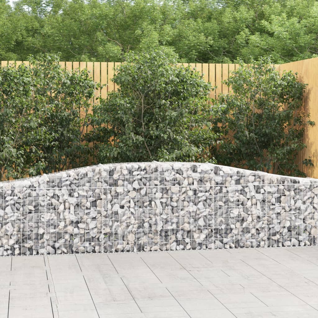 Gabionkurver buede 3 stk 400x30x60/80 cm galvanisert jern