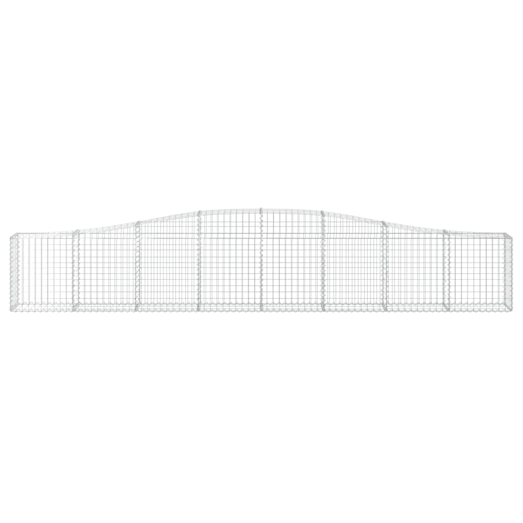 Gabionkurver buede 4 stk 400x30x60/80 cm galvanisert jern