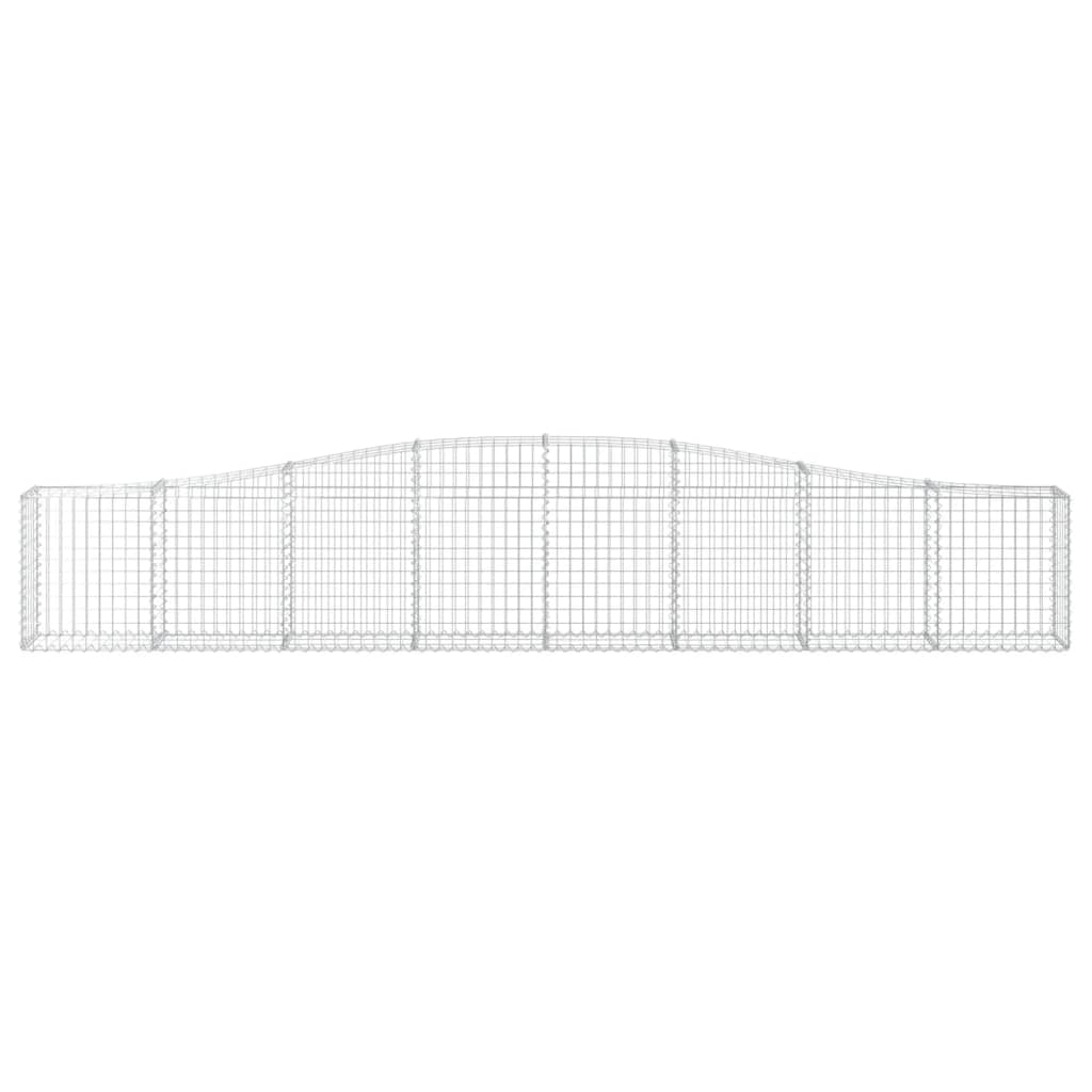 Gabionkurver buede 6 stk 400x30x60/80 cm galvanisert jern