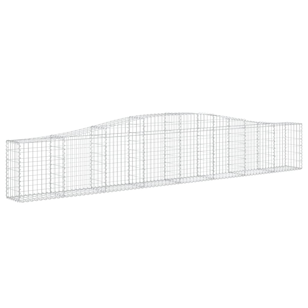 Gabionkurver buede 7 stk 400x30x60/80 cm galvanisert jern