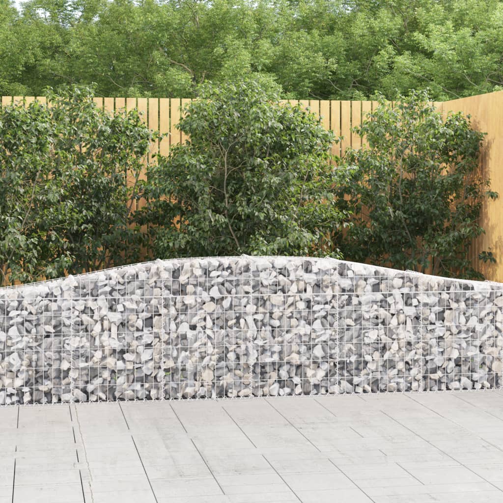 Gabionkurver buede 9 stk 400x30x60/80 cm galvanisert jern