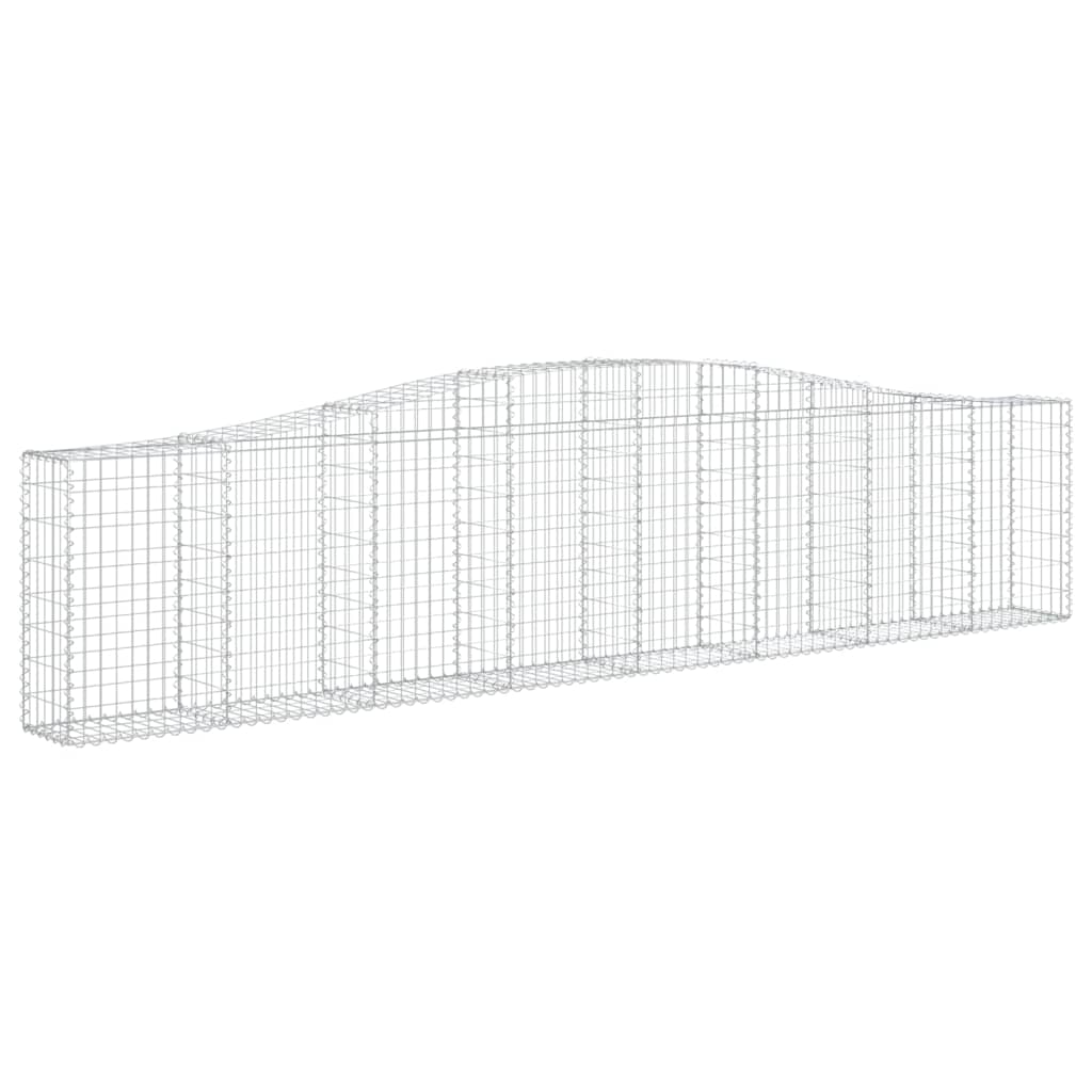 Gabionkurver buede 10 stk 400x30x80/100 cm galvanisert jern