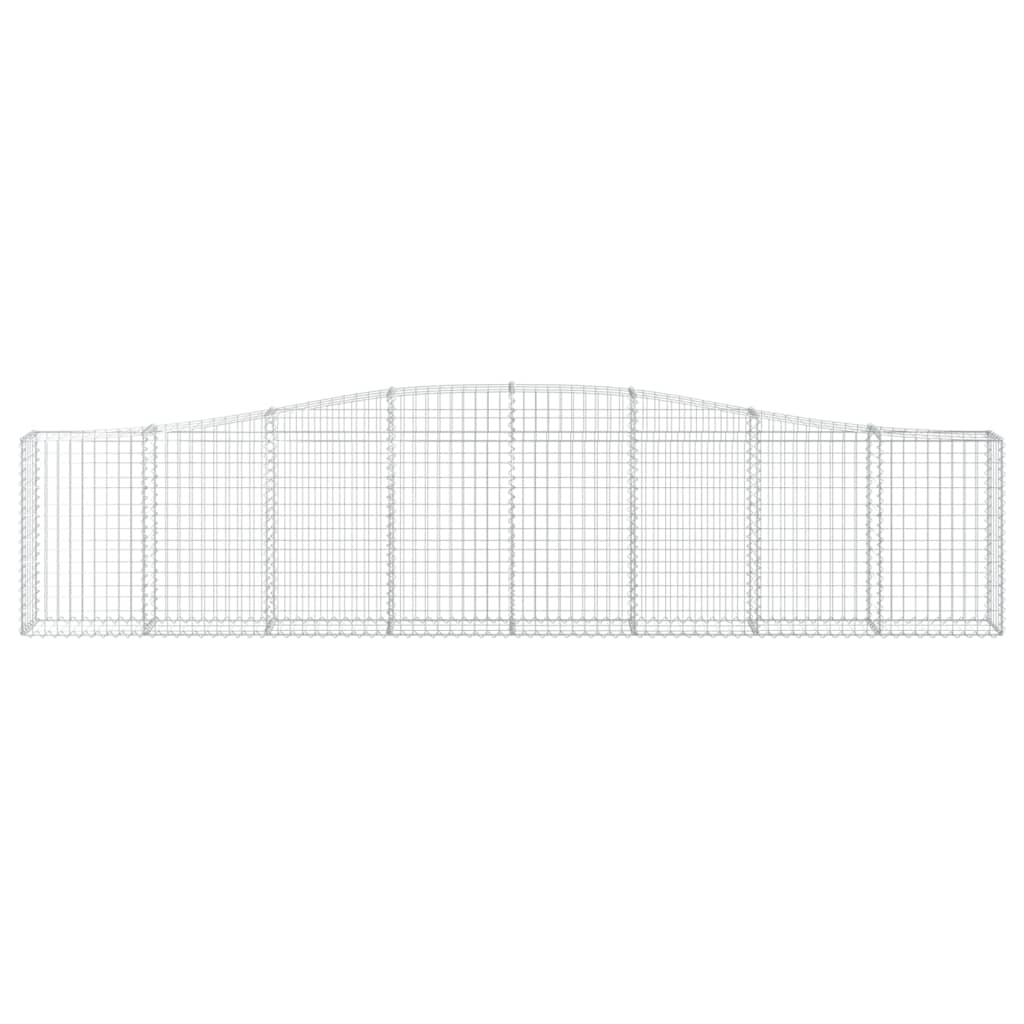 Gabionkurver buede 10 stk 400x30x80/100 cm galvanisert jern