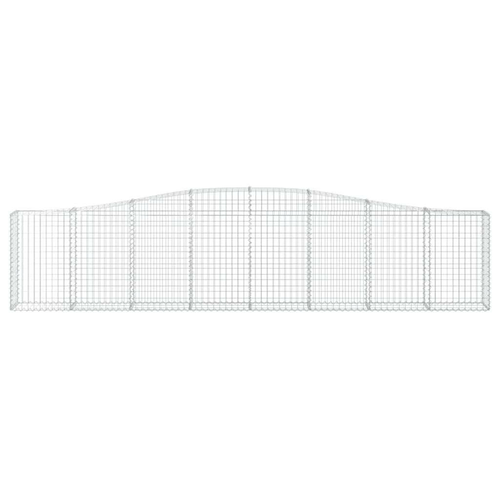 Gabionkurver buede 15 stk 400x30x80/100 cm galvanisert jern