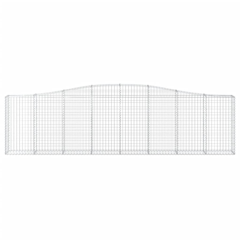Gabionkurver buede 2 stk 400x30x100/120 cm galvanisert jern