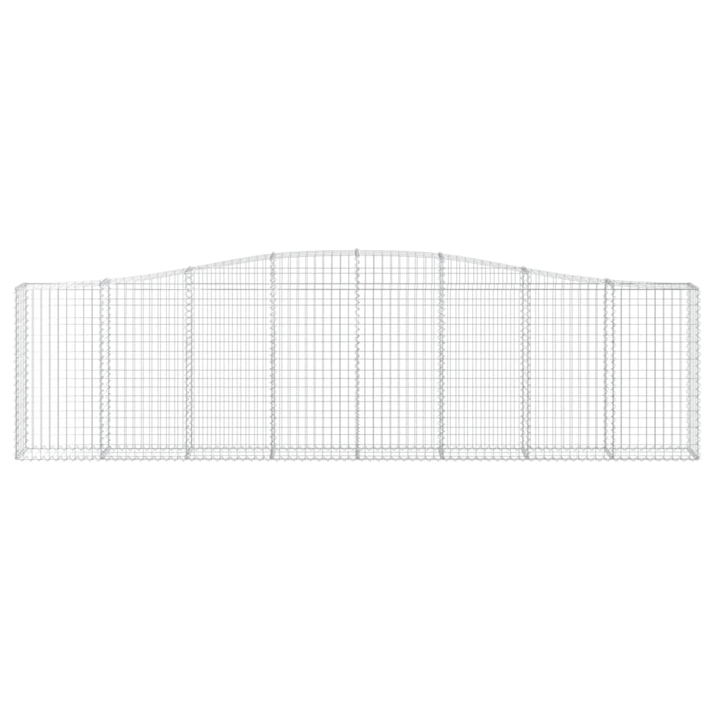 Gabionkurver buede 4 stk 400x30x100/120 cm galvanisert jern
