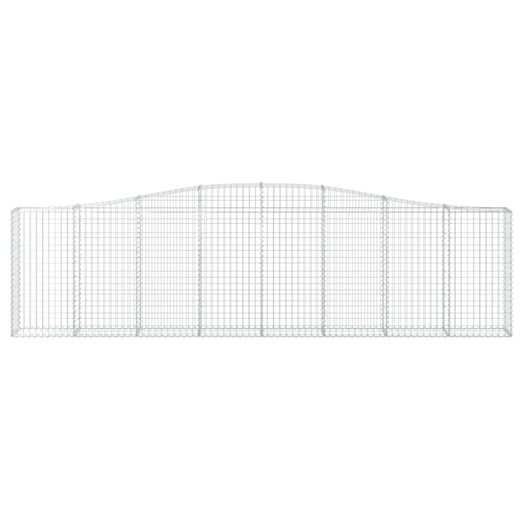 Gabionkurver buede 8 stk 400x30x100/120 cm galvanisert jern