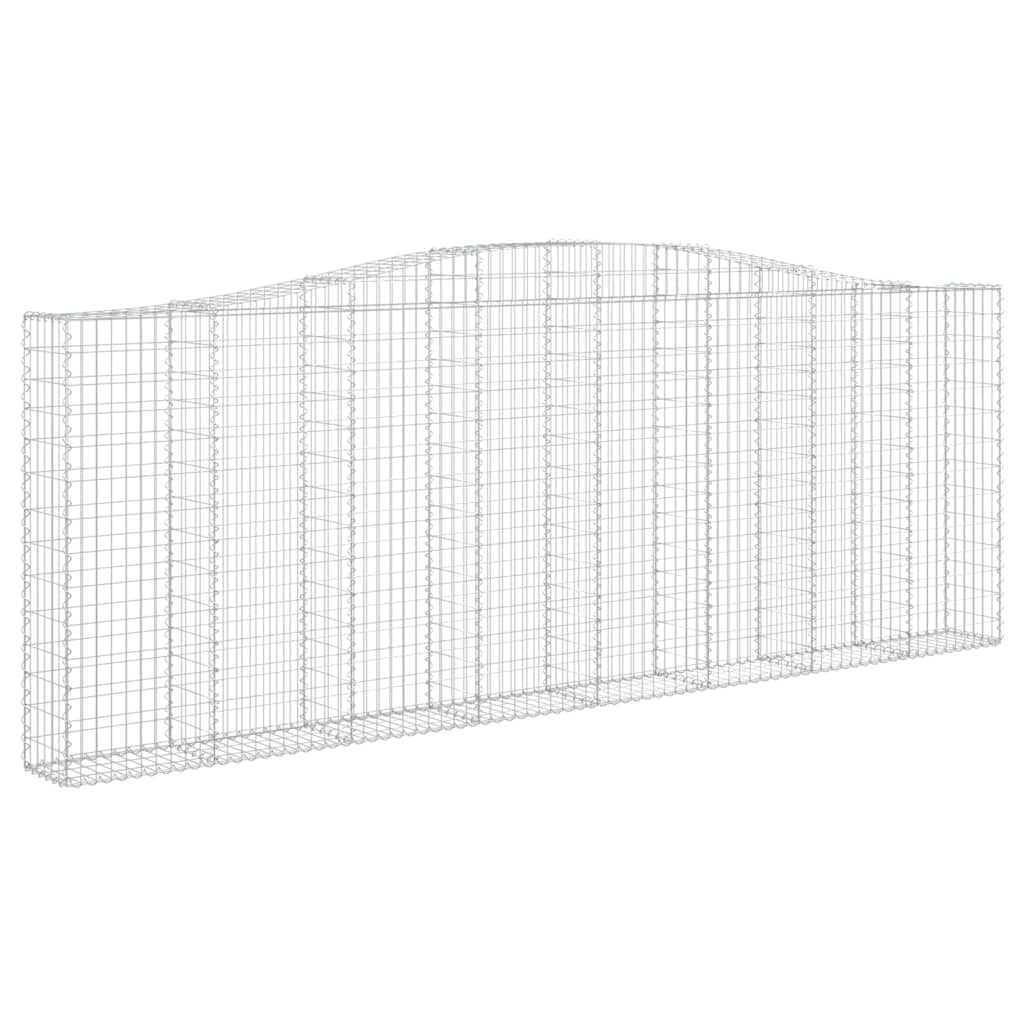 Gabionkurver buede 2 stk 400x30x140/160 cm galvanisert jern