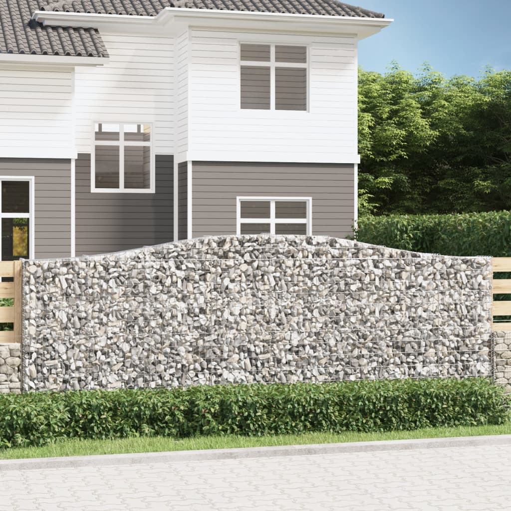Gabionkurver buede 3 stk 400x30x140/160 cm galvanisert jern