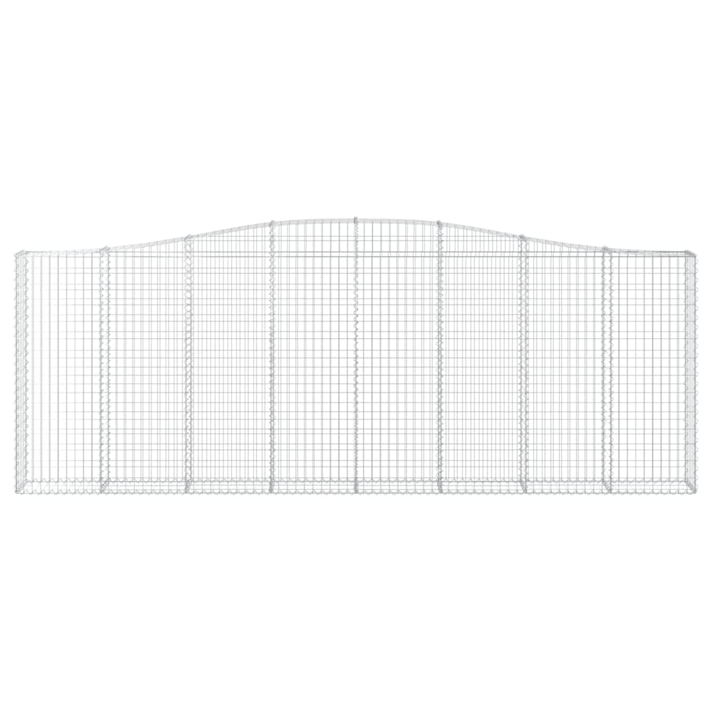 Gabionkurver buede 9 stk 400x30x140/160 cm galvanisert jern