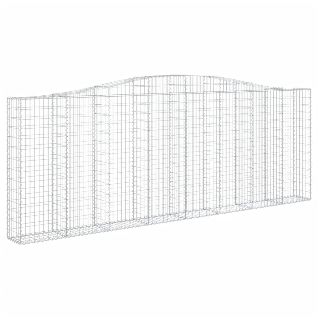 Gabionkurver buede 15 stk 400x30x140/160 cm galvanisert jern