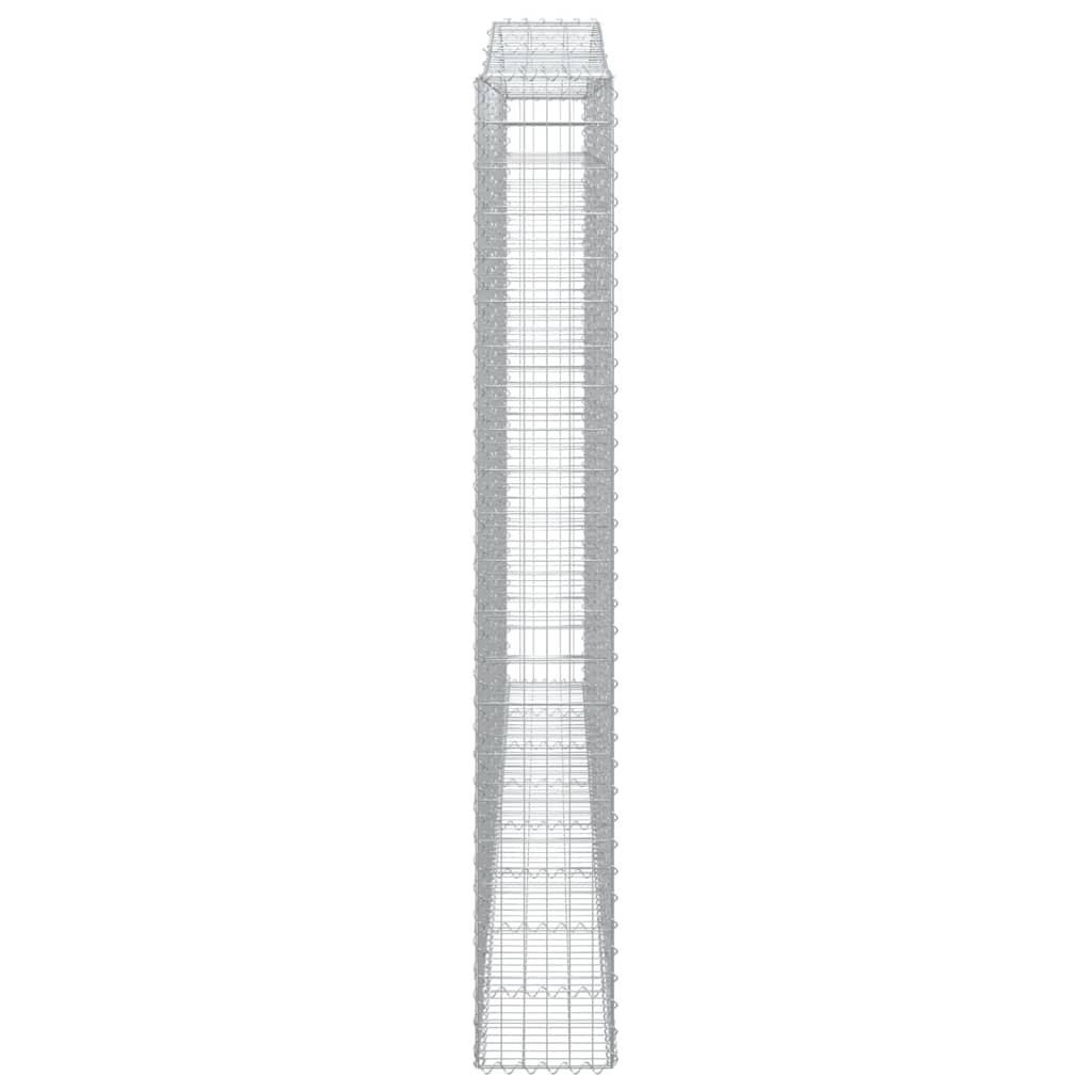 Gabionkurver buede 2 stk 400x30x220/240 cm galvanisert jern