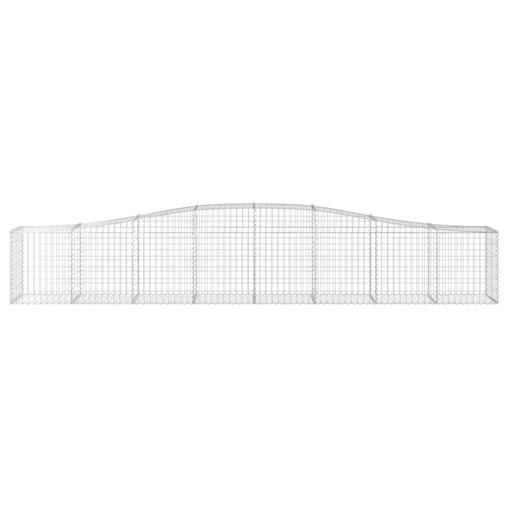 Gabionkurver buede 20 stk 400x50x60/80 cm galvanisert jern