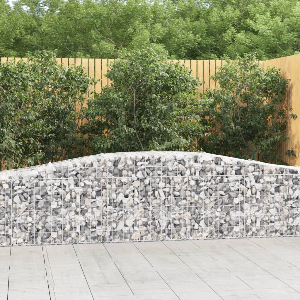 Gabionkurver buede 20 stk 400x50x60/80 cm galvanisert jern