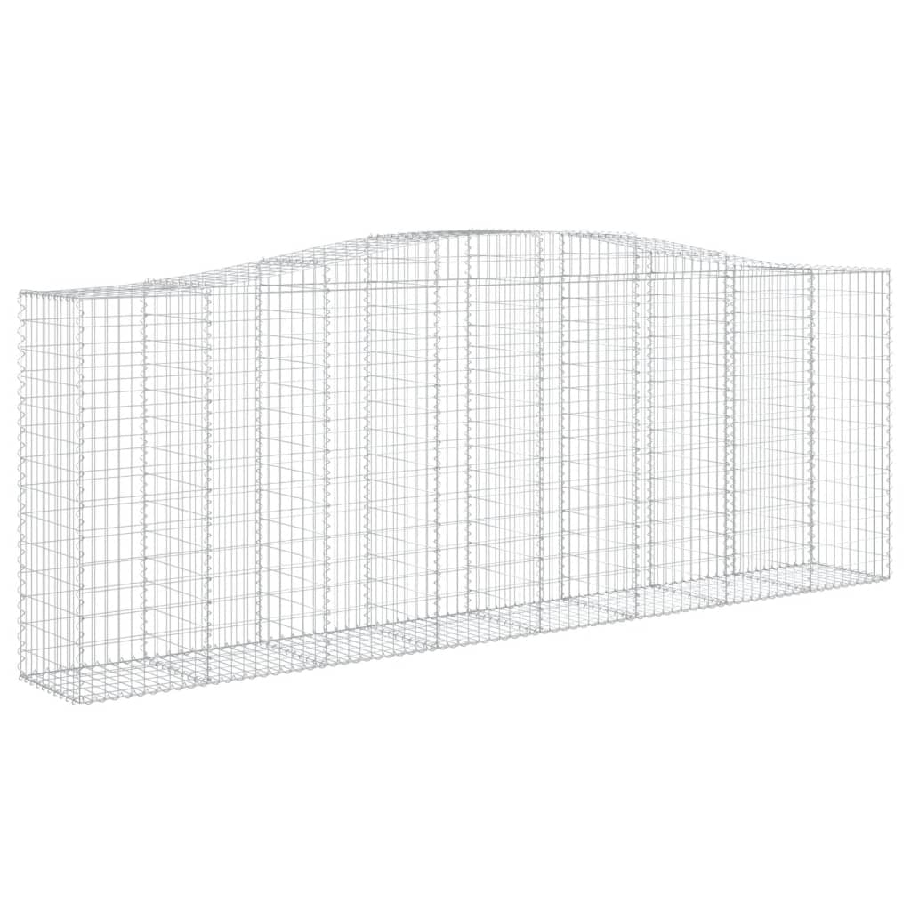 Gabionkurver buede 9 stk 400x50x140/160 cm galvanisert jern