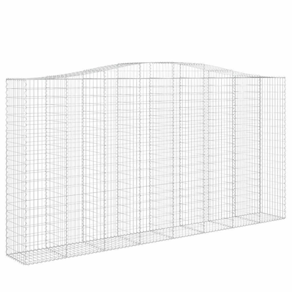 Gabionkurver buede 9 stk 400x50x200/220 cm galvanisert jern