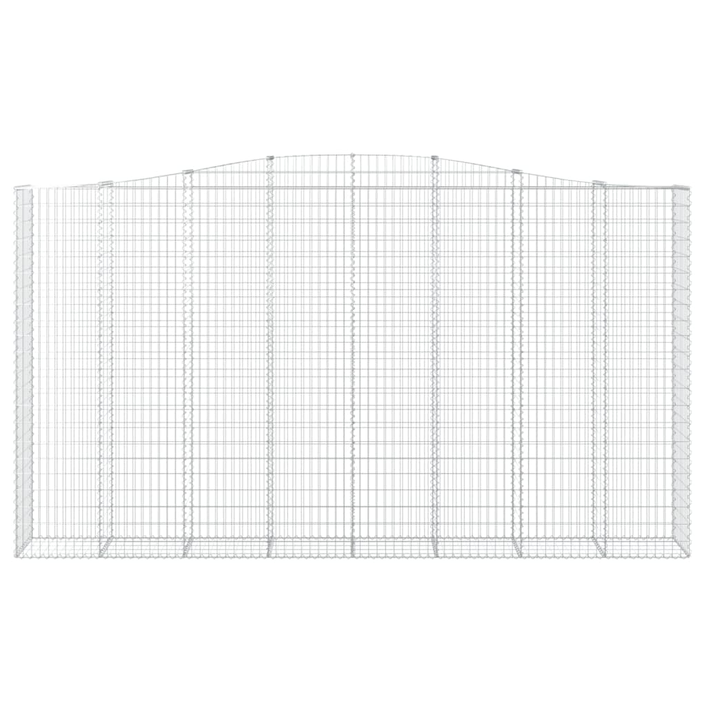 Gabionkurver buede 4 stk 400x50x220/240 cm galvanisert jern