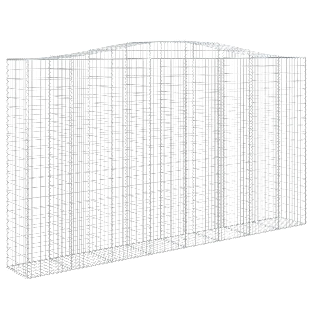 Gabionkurver buede 5 stk 400x50x220/240 cm galvanisert jern
