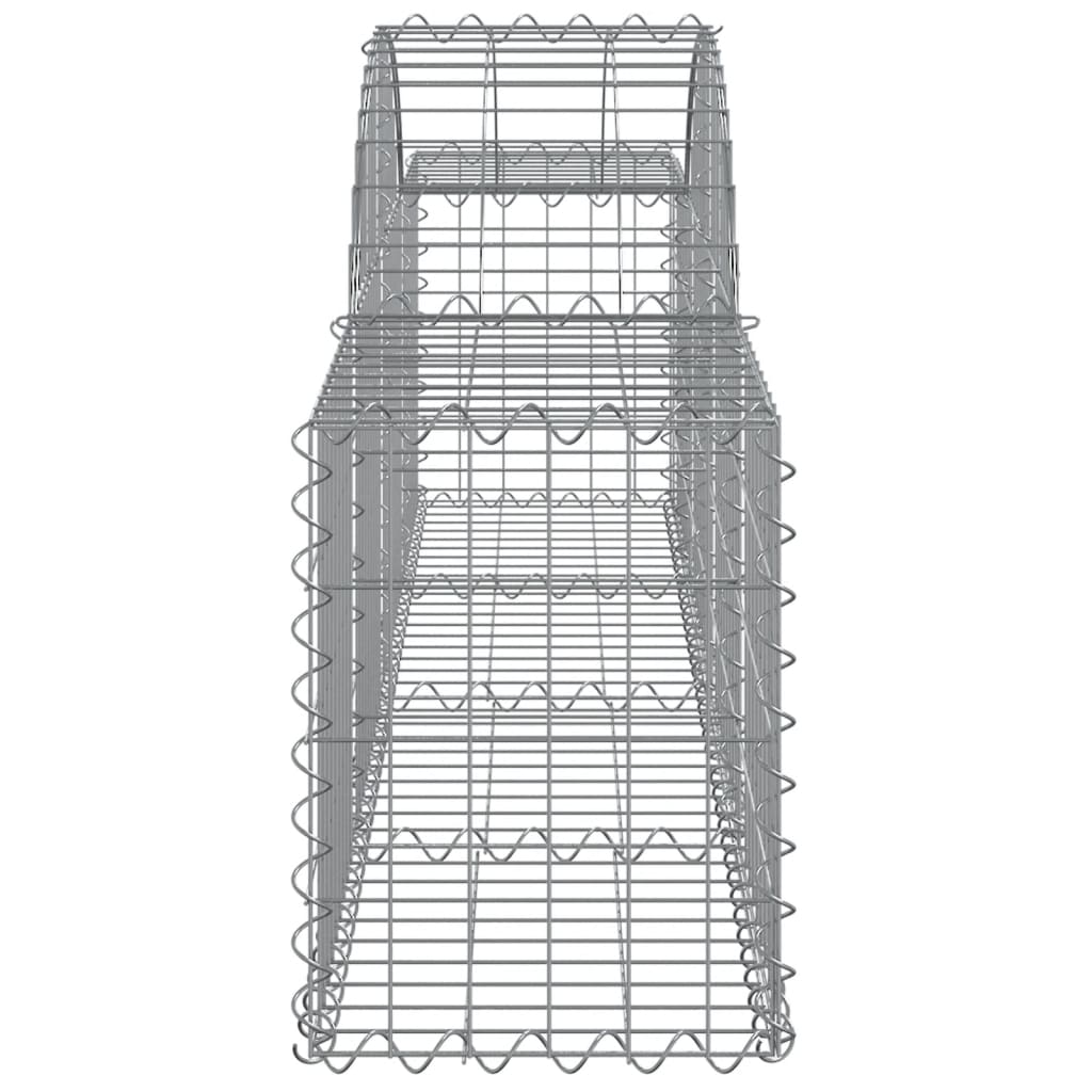 Gabionkurver buede 10 stk 200x30x40/60 cm galvanisert jern