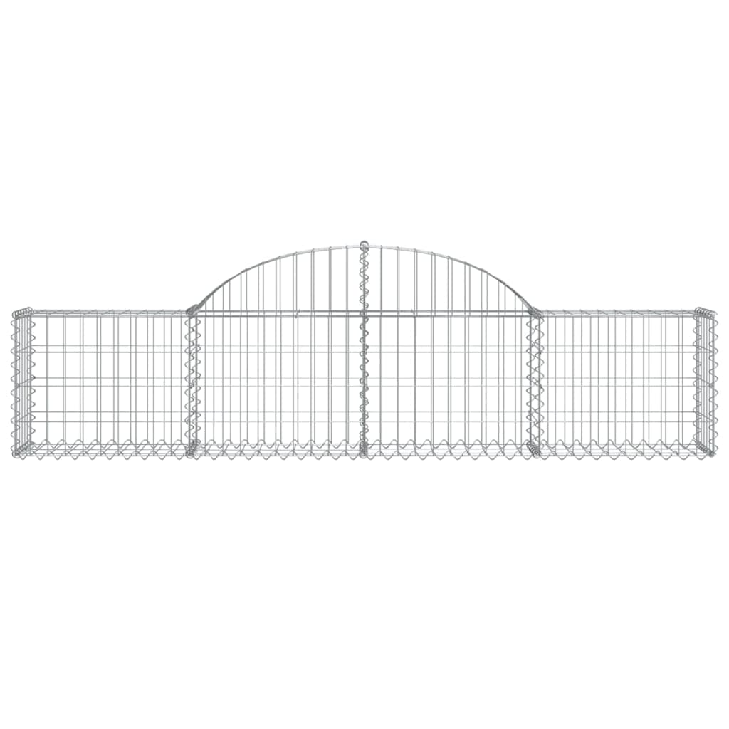 Gabionkurver buede 20 stk 200x30x40/60 cm galvanisert jern