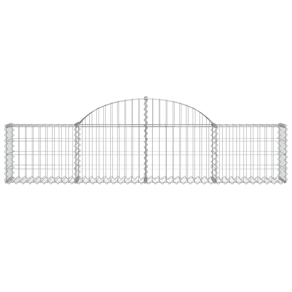 Gabionkurver buede 25 stk 200x30x40/60 cm galvanisert jern