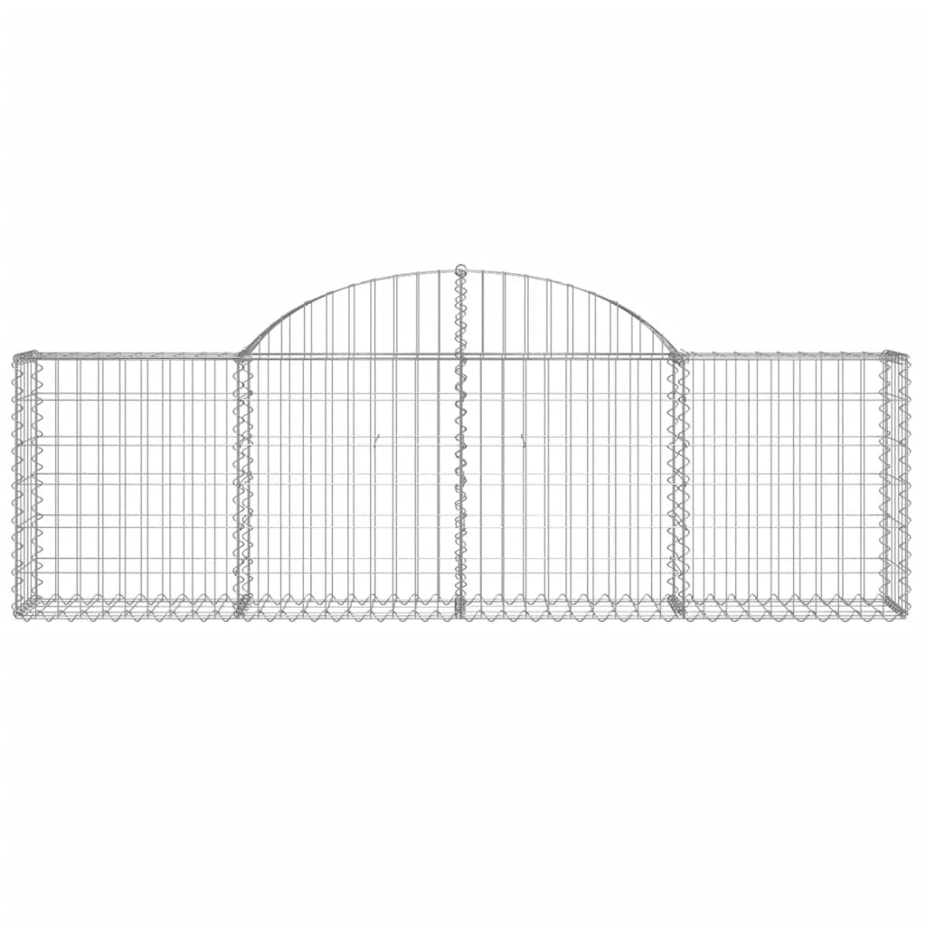 Gabionkurver buede 15 stk 200x30x60/80 cm galvanisert jern