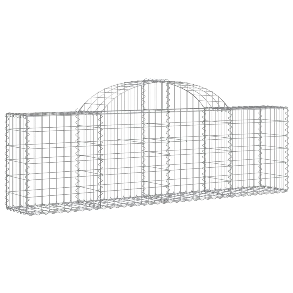 Gabionkurver buede 25 stk 200x30x60/80 cm galvanisert jern