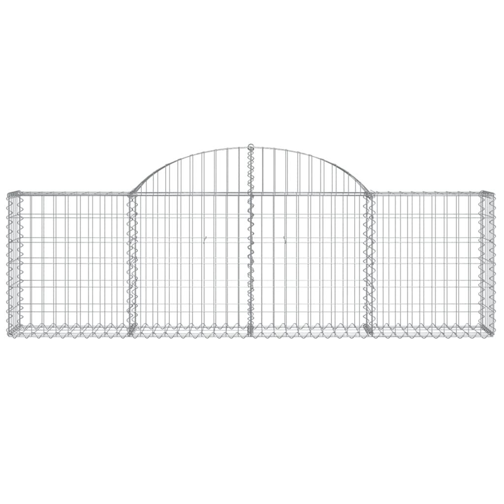 Gabionkurver buede 25 stk 200x30x60/80 cm galvanisert jern