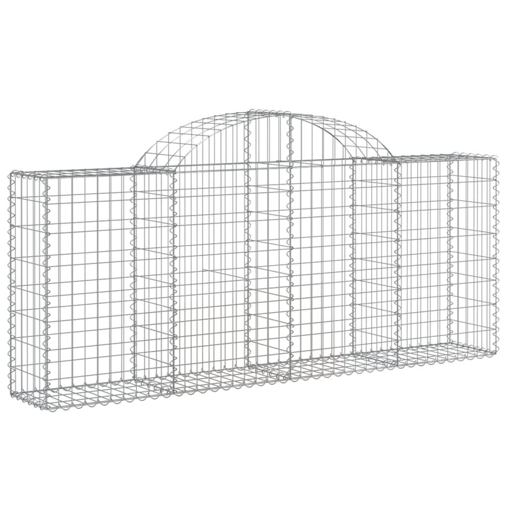 Gabionkurver buede 40 stk 200x30x80/100 cm galvanisert jern