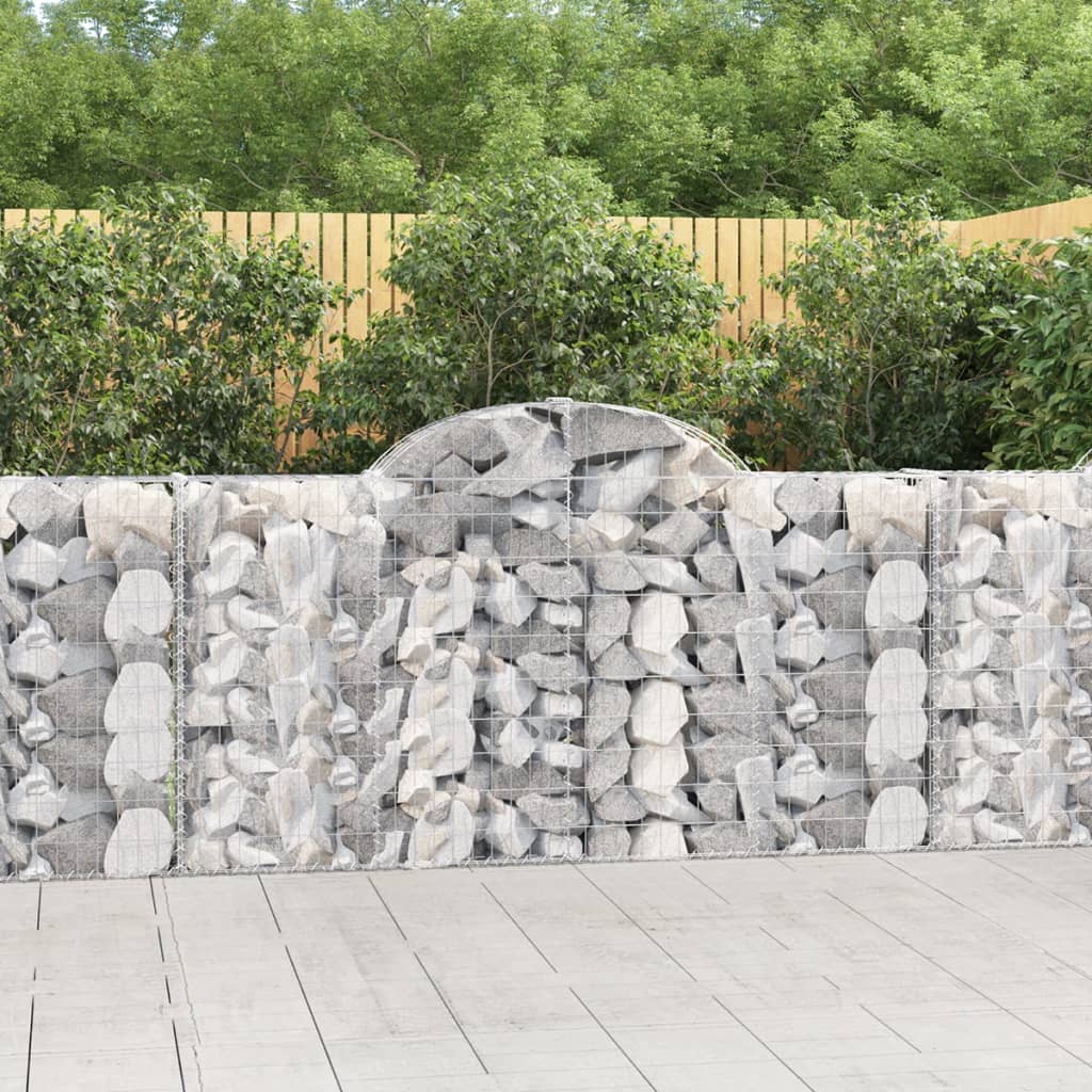 Gabionkurver buede 25 stk 200x30x100/120 cm galvanisert jern vidaXL