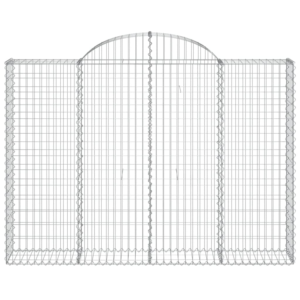Gabionkurver buede 4 stk 200x30x140/160 cm galvanisert jern