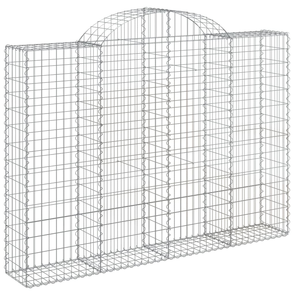 Gabionkurver buede 5 stk 200x30x140/160 cm galvanisert jern
