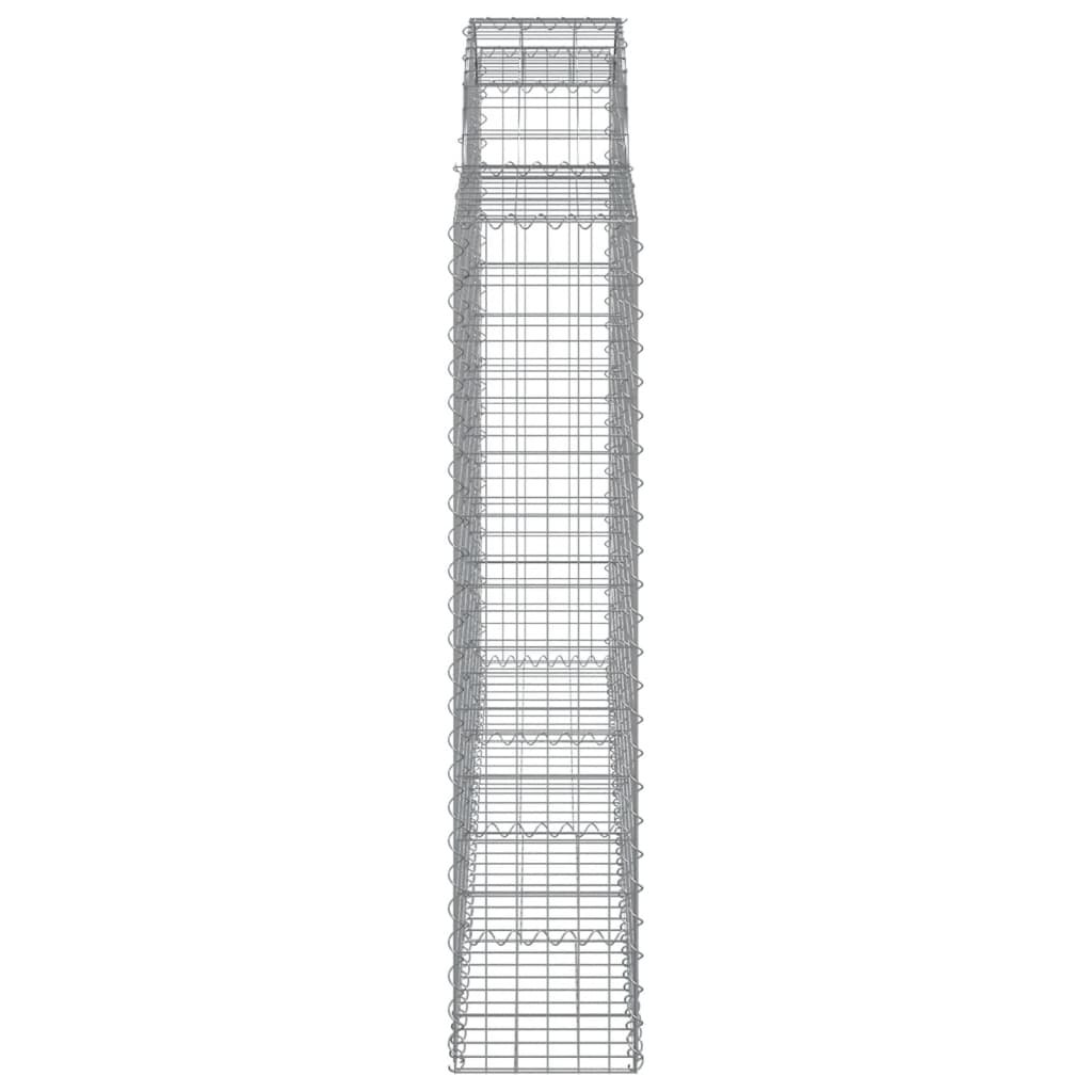 Gabionkurver buede 8 stk 200x30x140/160 cm galvanisert jern