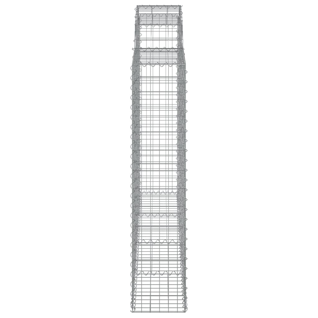 Gabionkurver buede 10 stk 200x30x140/160 cm galvanisert jern