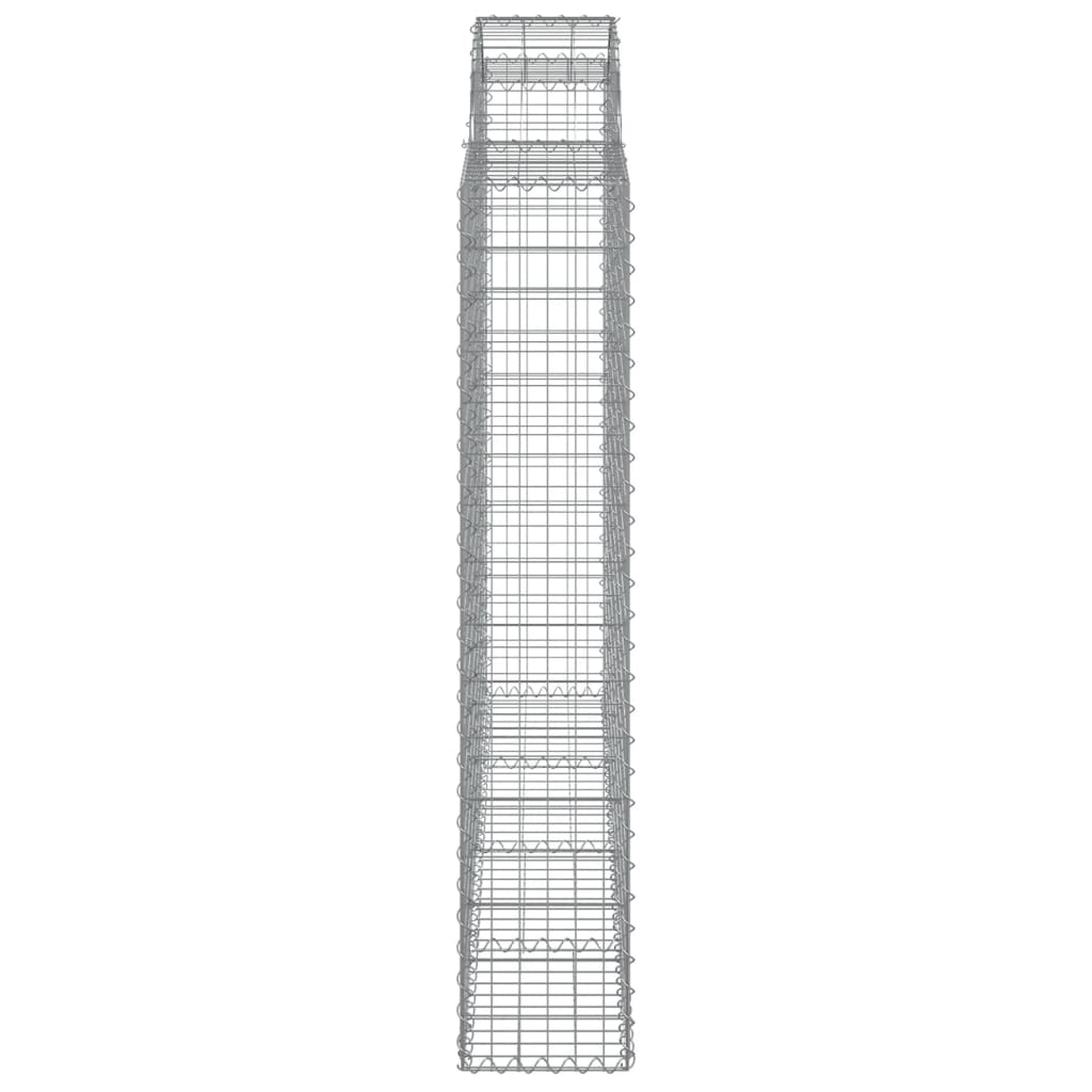 Gabionkurver buede 2 stk 200x30x160/180 cm galvanisert jern vidaXL